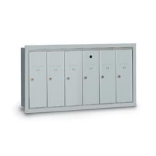 CAD Drawings American Postal Manufacturing Co. 6-Door Semi-Recessed Vertical Mailbox